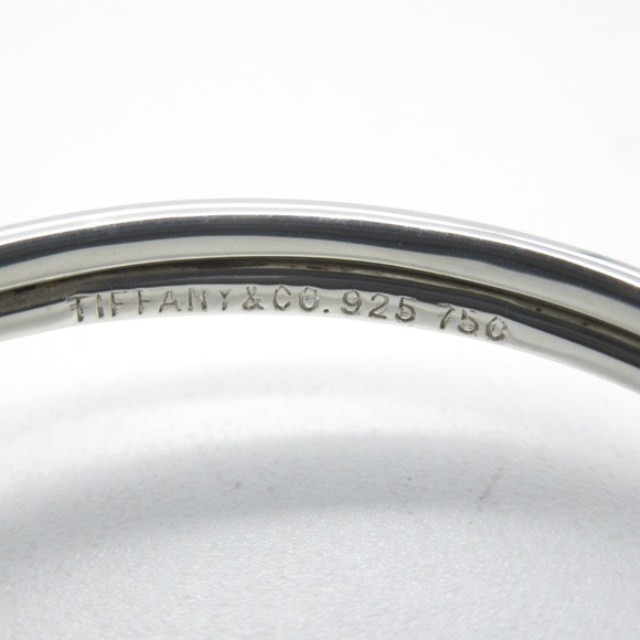 Tiffany Double Hook and Eye Bangle Silver K18 Yellow Gold - Picture 3 of 5